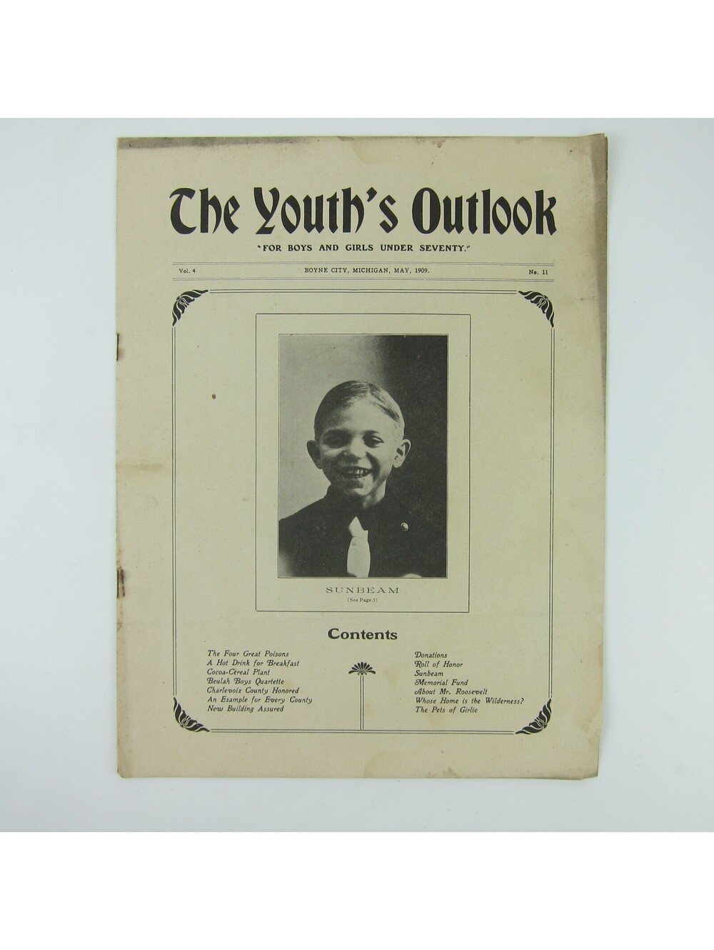 Beulah Home for Boys Boyne City MI The Youth's Outlook Herman Swift 1909 Antique